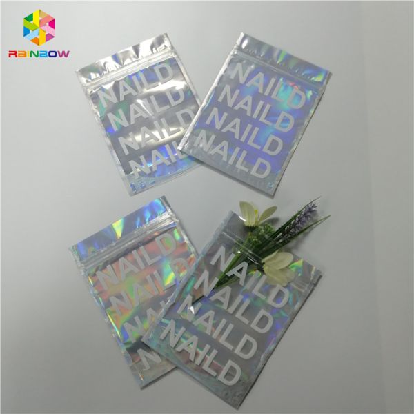 Голографическая молния фольги стоит вверх доказательство запаха изготовленной на заказ печати сумки Мылар мешка Зиплок
