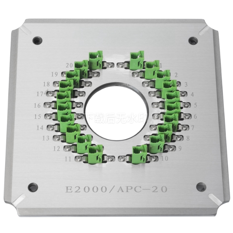 E2000/APC20 Port Optical Fiber Polishing Fixture for FTTH Use with Stainless Steel S136 Construction