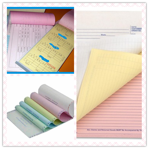 Green Yellow Carbon Copies NCR Paper For Incoices 48gsm - 125gsm