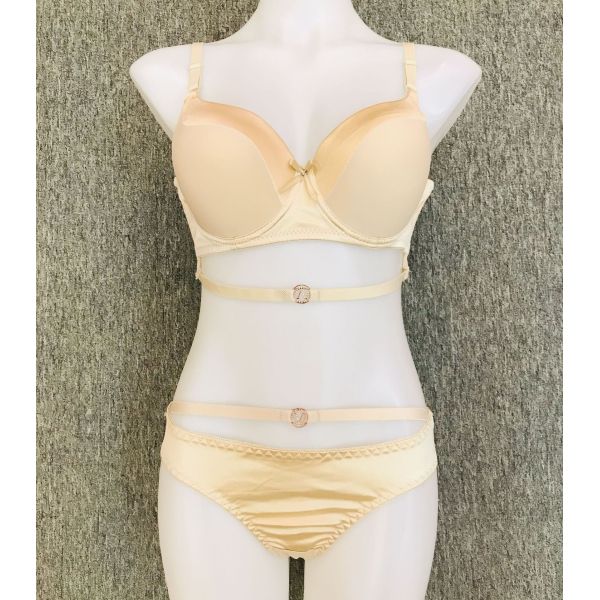 Rhinestone Underwire Bra Set Ice Silk Comfort Summer Large Size 38-44C Women Bra Set High Quality Wholesale Set Lingerie Women