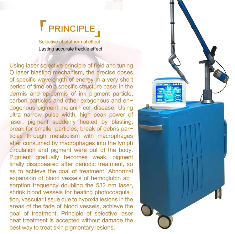 C8 Nd yag laser for freckles pigment age spots removal beauty machine