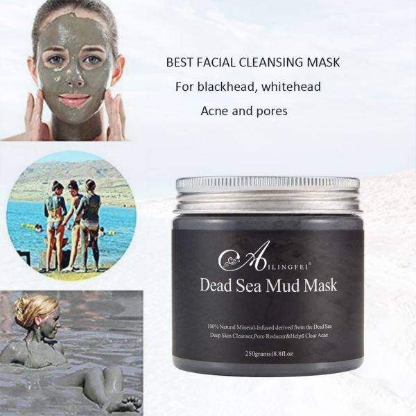 Черный уход за лицом грязи мертвого моря маскирует забеливать глубокую чистку 250g/pc