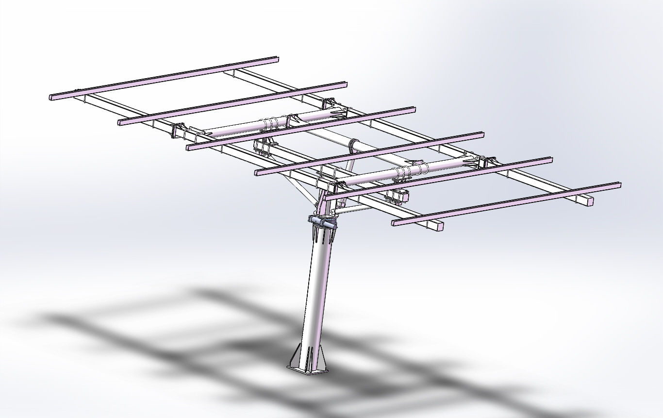 Aluminum 5kw One Axis Solar Tracking System One Axis Solar Tracker