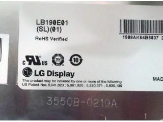 LB190E01-SL01 bit de la gamme de gris 8 affichage d'atterrisseur TFT de 19 pouces