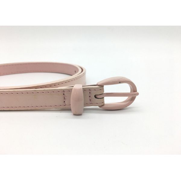 Skinny Waist 130cm Women PU Leather Dress Belt With Alloy Pin Buckle