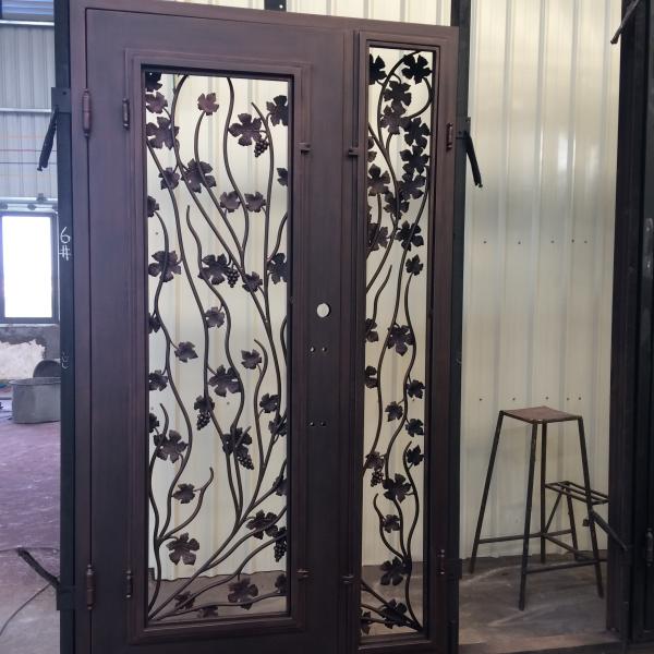 Square  Top Decoritive Door Wrought Iron Interior Door