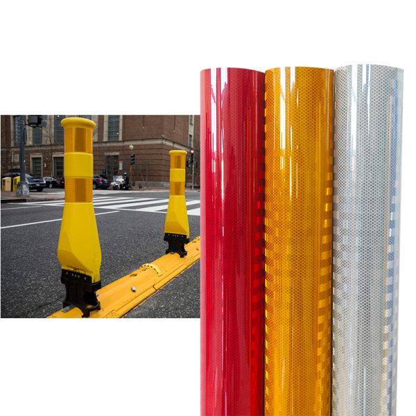 PET PVC Aluminum Prismatic Reflective Sheeting Film Self Adhesive 2800L