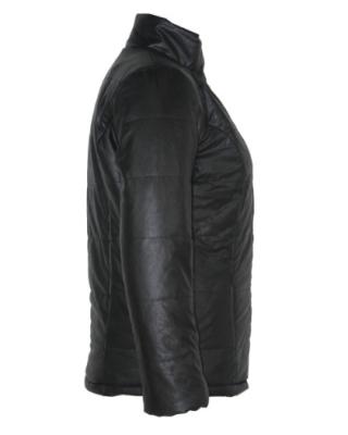 Super Warm Ladies PU Turtleneck Jacket With Zipper Slim Shape Super Warm