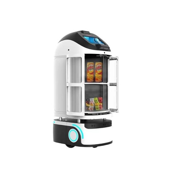 Intelligent Autonomous Robot Navigation 4 Trays Laboratory Self Charging Robot