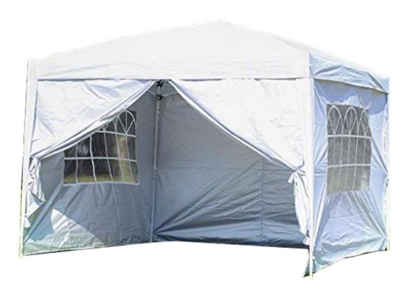 Waterproof White Pop Up Canopy Party Tent CMYK Heat Transfer Printing