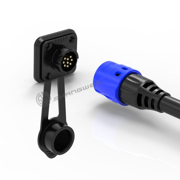 Промышленный 9-прикольный водонепроницаемый разъем с мужской розеткой