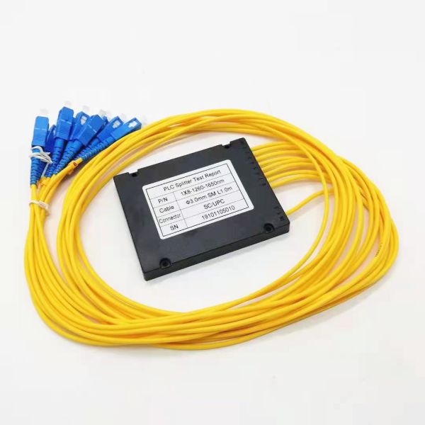 1X8 Splitter PLC волокна коробки G657A1 ABS одиночного режима SC/UPC оптически