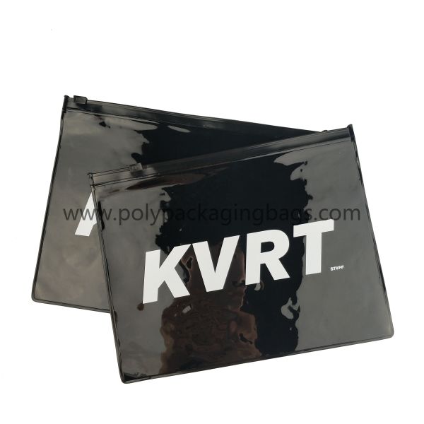 CN custom printed PVC opeque black plastic clothing ziplock bag