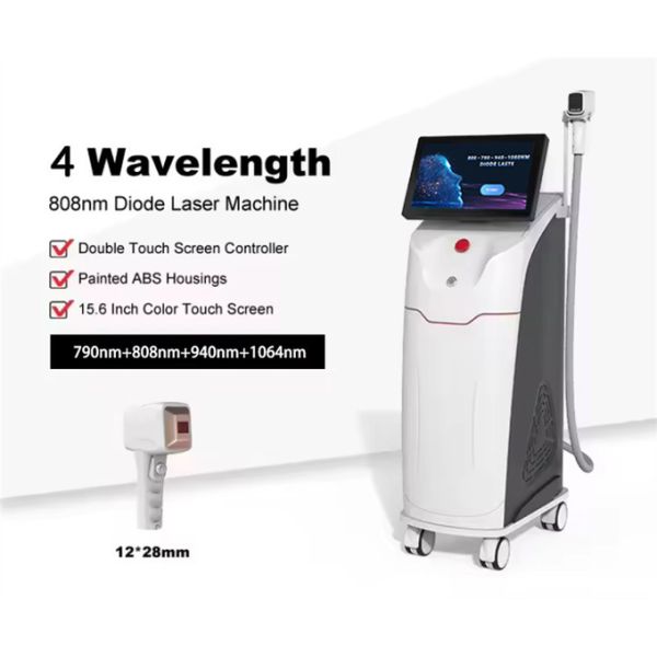Máquina láser de diodo 808nm de pantalla táctil de 15,6 pulgadas sin dolor para la depilación de la piel