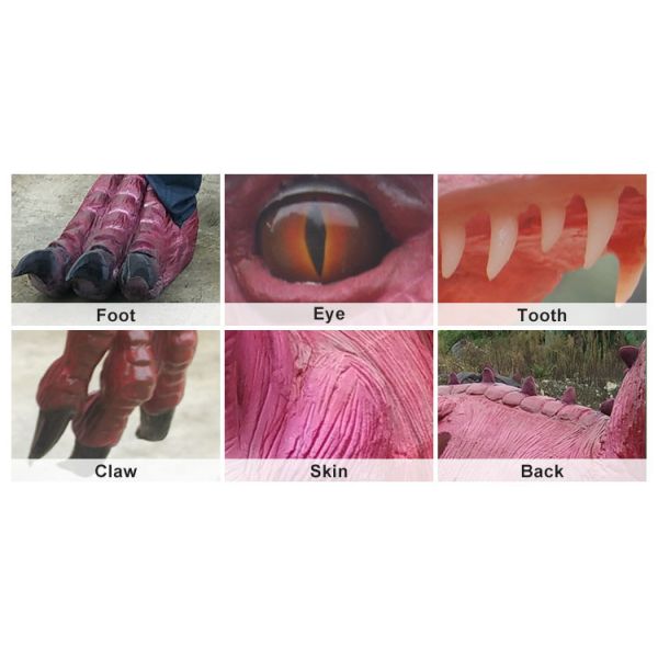 Мягкий костюм динозавра силиконовой резины реалистический, реалистический костюм хищника