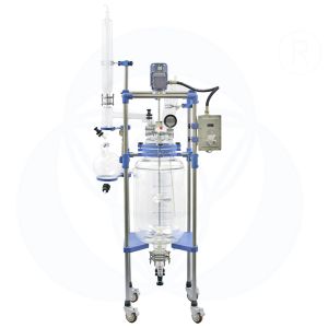 316L Evaporator Chemical Glass Reactor with High Borosilicate Glass and PLC Motor Pump
