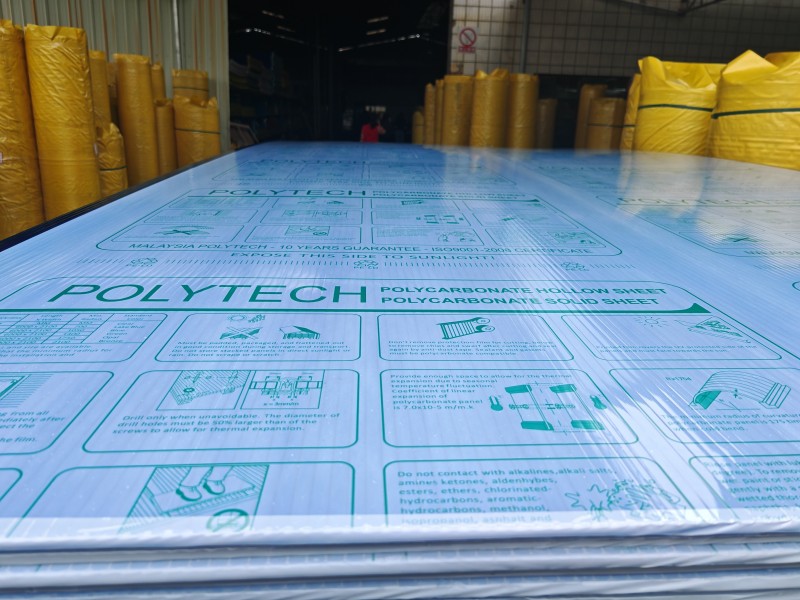 Awning Canopy Roofing Polycarbonate Hollow Sheet Normal Size 2.1 by 5.8 Meters UV Resistant Lightweight Roofing Solution