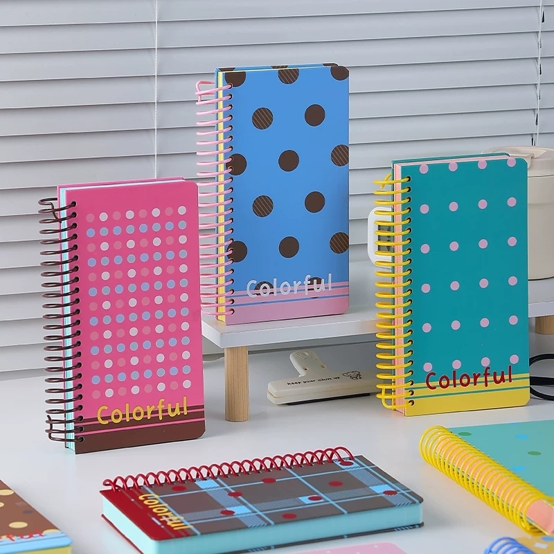 Hardcover Wire-O Spiral Notebooks With Colored Coil And Lined Inner Pages