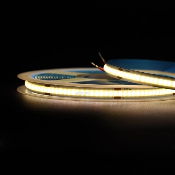 High Density Dotless 480Leds Flexible COB Strip Light COB LED Strip 5Meters/Reel 8MM 12V/24V