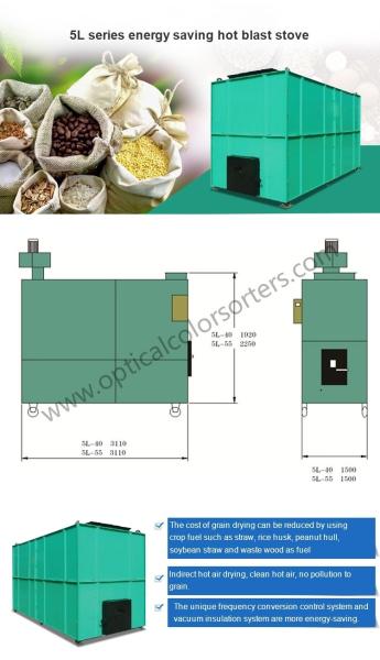 Gas Burner 3 Phase 220V 15 Ton 10.6kw Farm Rice Paddy Dryer
