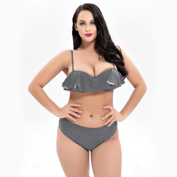 Plus Size Two piece Swimsuit colorful Swimsuit Women Push up 1930