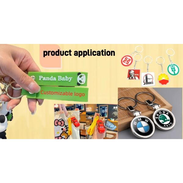 Wholesale Custom Promotional plastic keychains with various designs