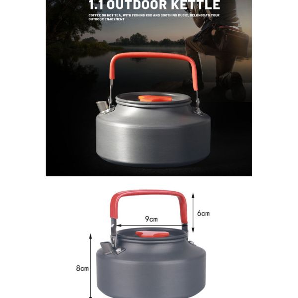 Ultralight алюминиевый на открытом воздухе располагаясь лагерем чайник чайника располагаясь лагерем