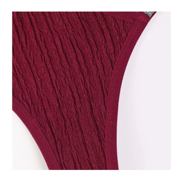 Cotton Womens Underwears Double Shine Thin Straps G-String Thong Bikini Seamless Pants Ladies