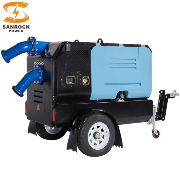 Bomba de agua diésel de alta presión, remolque de control de inundaciones de emergencia, bomba de alcantarillado montada