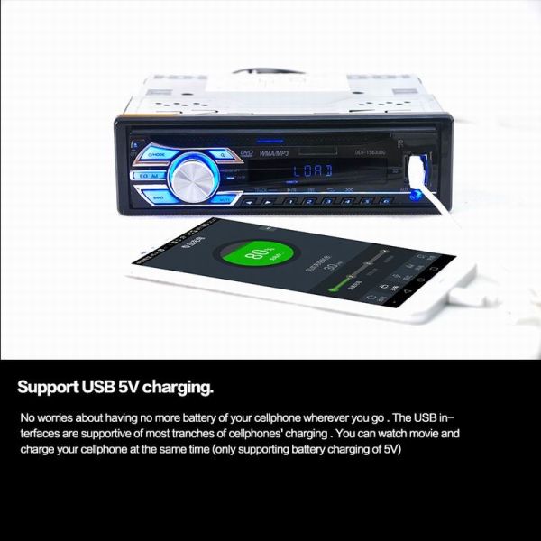 Ouchuangbo Car DVD Stereo Radio Audio Receiver MP3 Player CD/MPEG4/VCD USB SD Slot