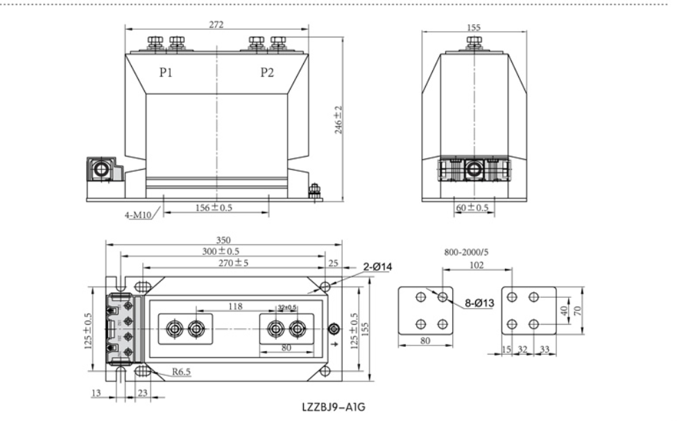 24KV 20_40/5A LZZBJ9-20/24 medium voltage current transformer CT