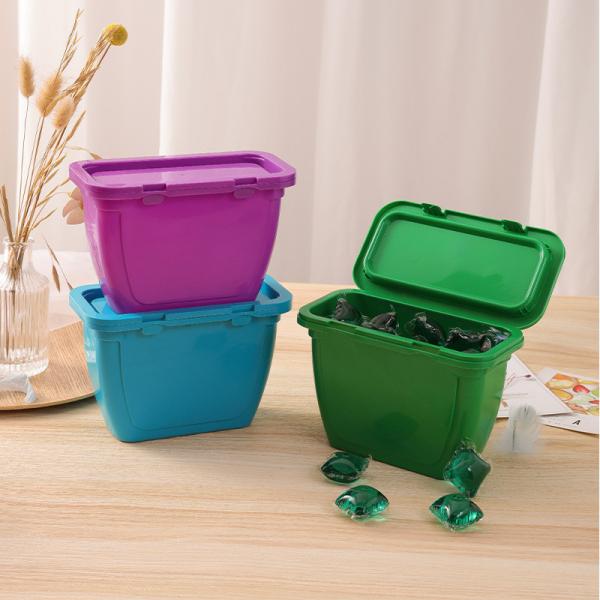 Vagens plásticas do gel da lavanderia do recipiente de pó da lavagem do GV 400g 500g 600g que empacotam cápsulas detergentes