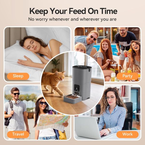Large Capacity Pet Dispenser App Remote Timed Feeding Privacy Protection