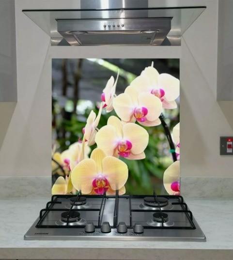 Logo Customized Logo 6mm Ultra Clear Glass Kitchen Splashbacks with Digital Printing