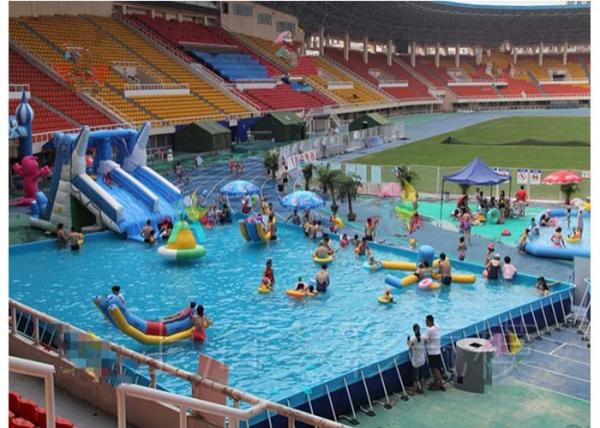 40*30m Double / Quadruple Stitching Inflatable Floating Water Park For Kids And Adults