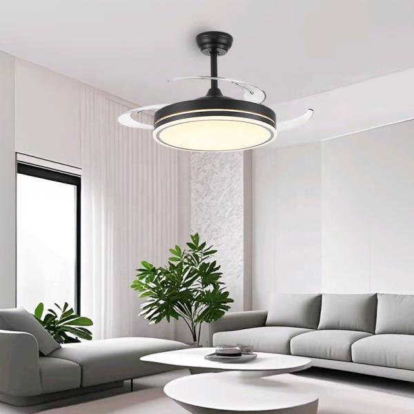 mayorista Iluminación de techos contemporáneos con ventilador para el hogar o la villa Metal hierro cobre para iluminación ambiental