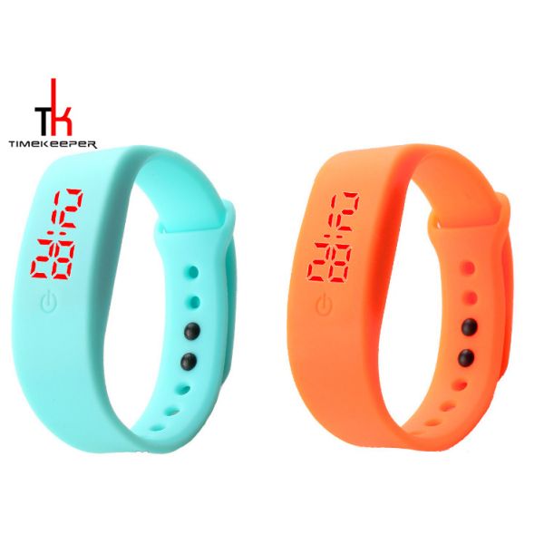Candy Color Digital Led Sports Watch Silicone Bracelet Watch Waterproof
