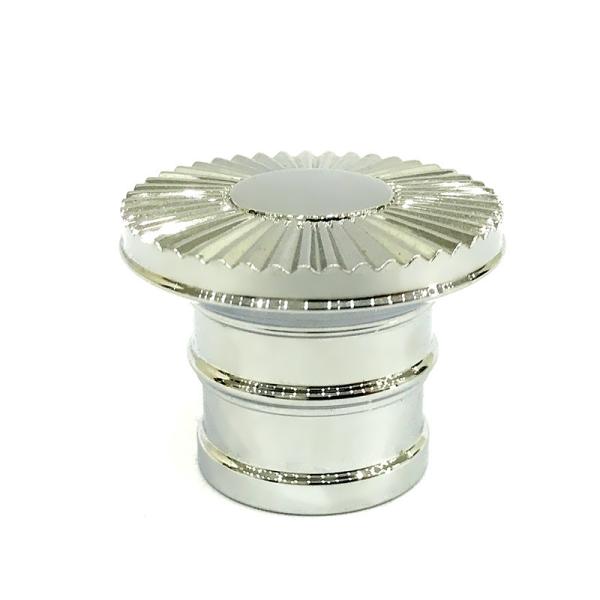 Custom Silver color Zamak Aluminum Perfume Bottle Caps