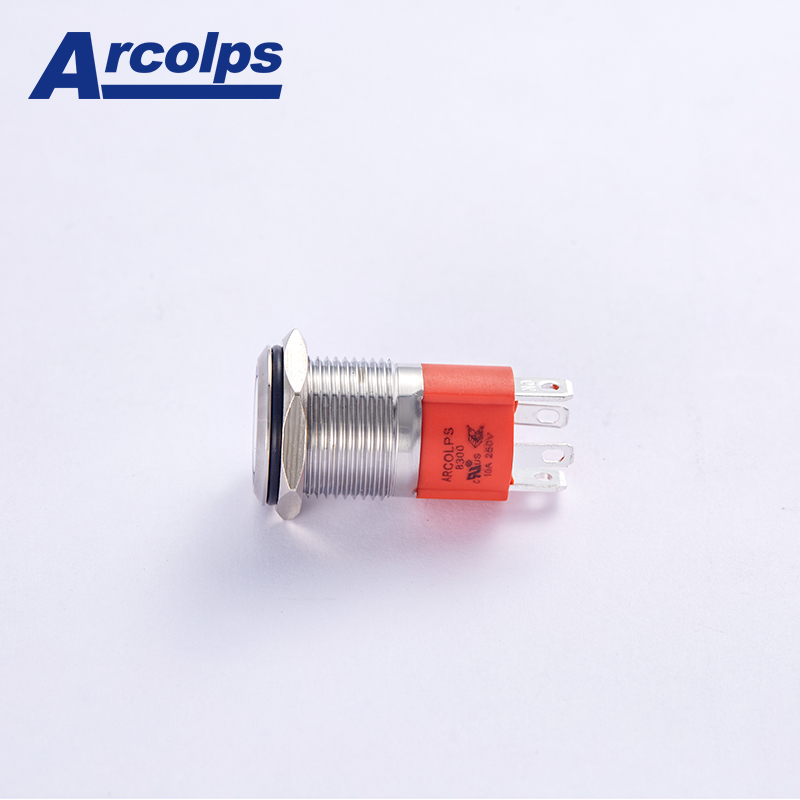 8300 Series Metal Push Button Switch with 200,000-Cycle Mechanical Life IP66 Protection and 10A Current Rating