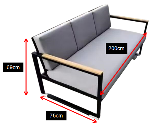 Boho Chic Waterproof Comfortable Modern Chevron Pattern Outdoor Sofa Loveseat for Garden Balcony Lawn Terrace Dining