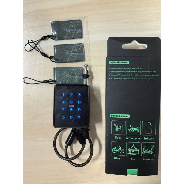 Нержавеющая сталь кабель PadLock для велосипедного ворот ограждения Дверь во дворе