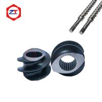 Éléments de transport à double vis en acier nitré 80CrMoV Matériau à couple élevé Anti-matériau Surface adhésive pour l'extrusion plastique