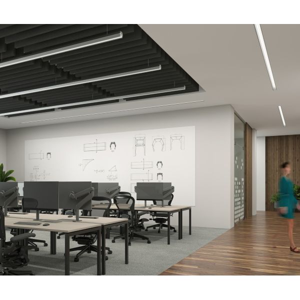 Baffle negro Pisos de techo de madera de lana de cemento paneles acústicos tablero de insonorización