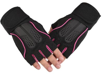 OEM Exercise Training Pink Half-Finger Weight Lifting Gloves For Women