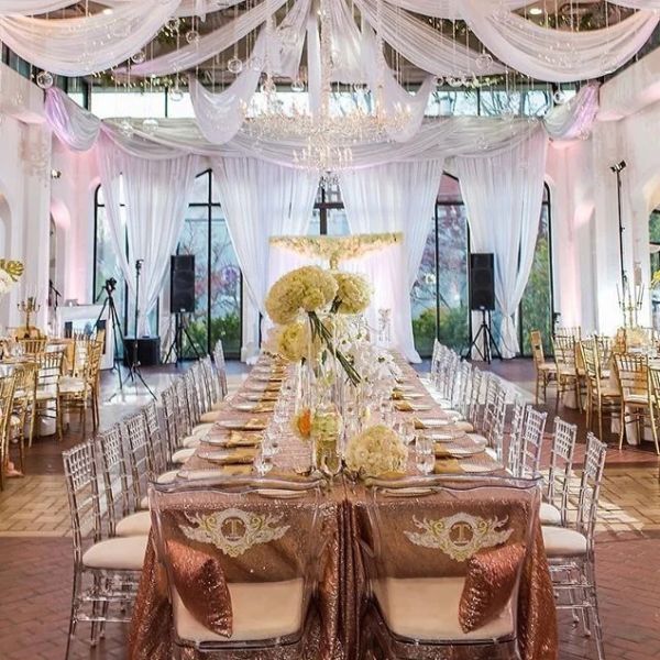 Chaise Chiavari en acrylique transparent, résine transparente, pour hôtel et salle à manger