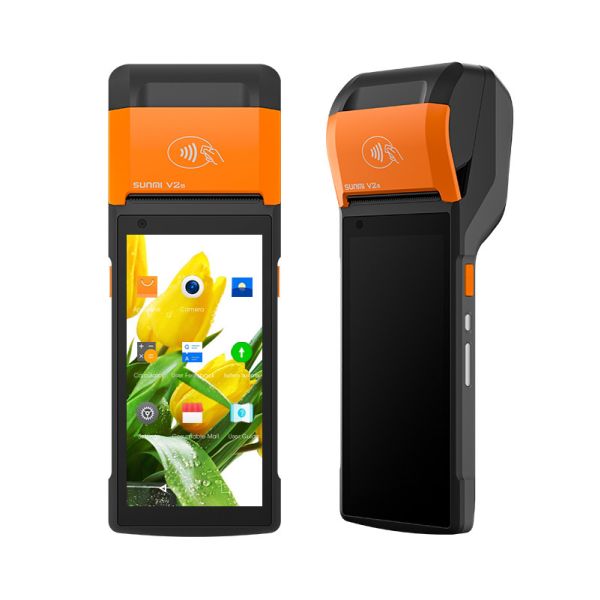 Impresora de 58 mm Terminal de NFC POS de mano Android 11 con pantalla táctil de 5.5 pulgadas