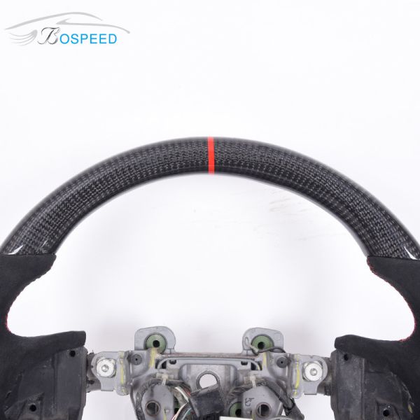 Real Carbon Fiber Leather Sports Cadillac Steering Wheel Stitching 2022 OEM ODM