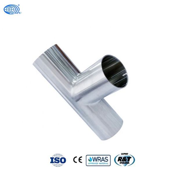 SS304 Sanitary Polished Equal Union Tee Fittings Anti Corrosion