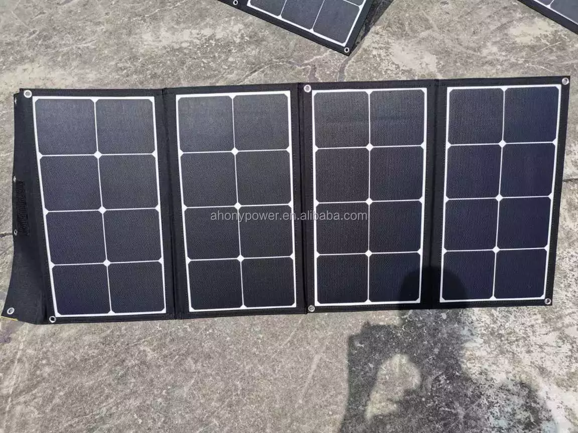 ETFE Kit de painéis solares dobráveis de 100 Watt Carregador solar portátil leve para acampamento