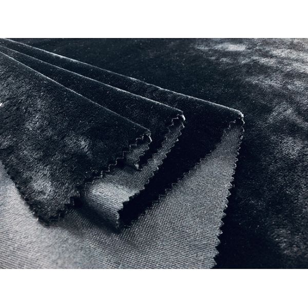 пушистое микро- 100% полиэстер материала бархата ткани/черноты бархата 220ГСМ